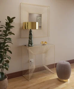 KARE Design Peilit*Dimension Gold Seinäpeili, Samppanja 91x91cm