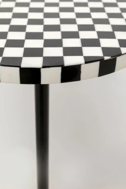 KARE Design Sohvapöydät*Domero Chess Shakki, Sivupöytä - Musta, Valkoinen Ø25cm