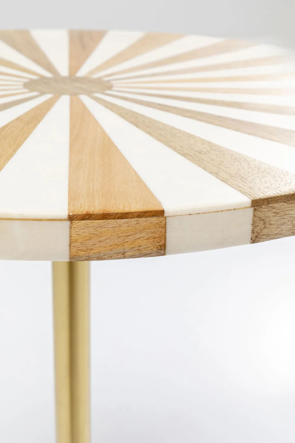 KARE Design Sohvapöydät|Olohuone*Domero Cirque Sivupöytä, Kulta-valkoinen Ø40cm