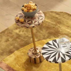 KARE Design Sohvapöydät|Olohuone*Domero Geo Sivupöytä, Ruskea Ø40cm