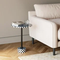 KARE Design Sohvapöydät|Olohuone*Domero Race Sivupöytä, Sininen Ø40cm