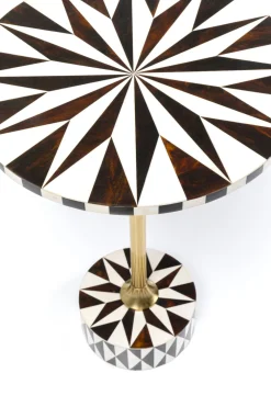 KARE Design Sohvapöydät|Olohuone*Domero Star Sivupöytä, Ruskea-valkoinen Ø40cm