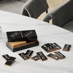 KARE Design Jalalliset Koriste-Esineet*Domino Deco Peli, Koriste-esine, Musta 24x7cm