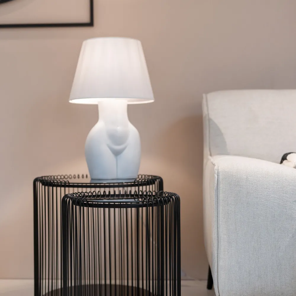 KARE Design Pöytävalaisimet*Donna Pöytävalaisin Valkoinen 48 Cm