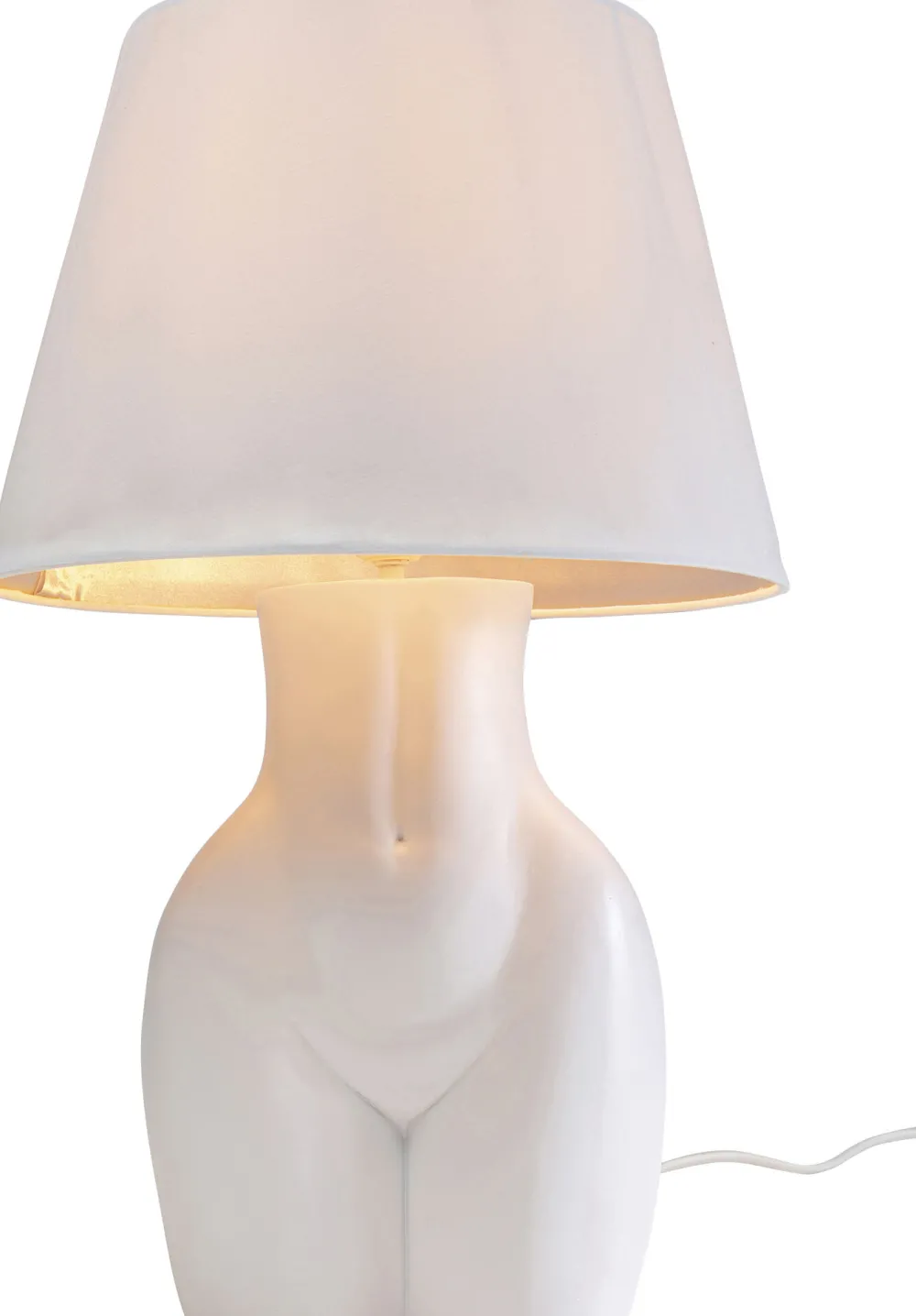 KARE Design Pöytävalaisimet*Donna Pöytävalaisin Valkoinen 48 Cm