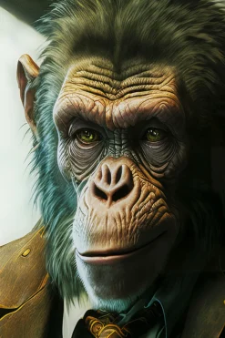 KARE Design Taulut*Drinking Monkey Apina Lasitaulu 100x100cm