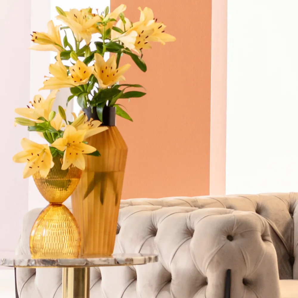 KARE Design Olohuone*Duetto Maljakko, Oranssi 31cm