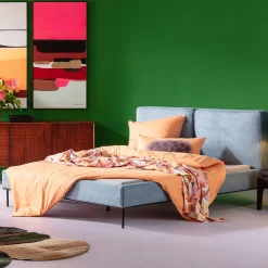 KARE Design Sängyt*East Side Sänky, Vakosamettia, Sininen 180x200cm