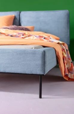 KARE Design Sängyt*East Side Sänky, Vakosamettia, Sininen 180x200cm