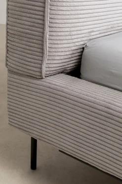 KARE Design Sängyt*East Side Sänky, Vakosamettia, Harmaa 180x200cm