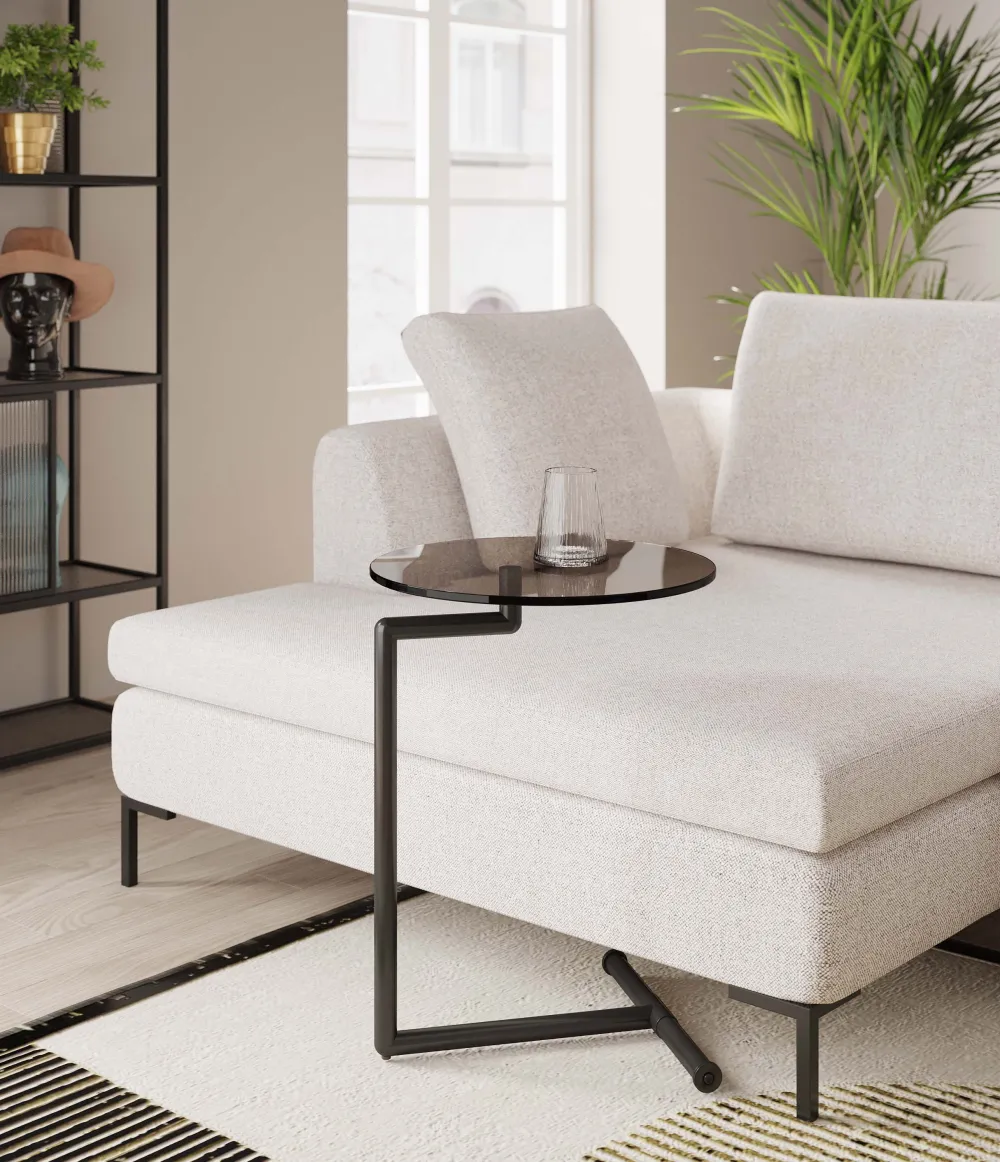 KARE Design Sohvapöydät|Olohuone*Easy Living Sivupöytä, Musta Ø46cm