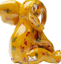 KARE Design Koriste-Esineet*Elephant Dots Elefantti Koriste-esine Keltainen 18cm