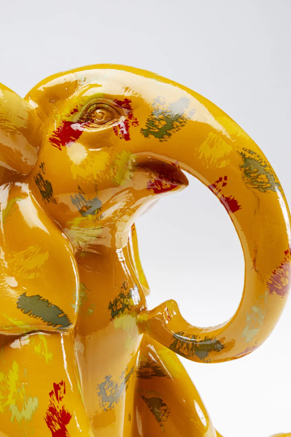 KARE Design Koriste-Esineet*Elephant Dots Elefantti Koriste-esine Keltainen 18cm