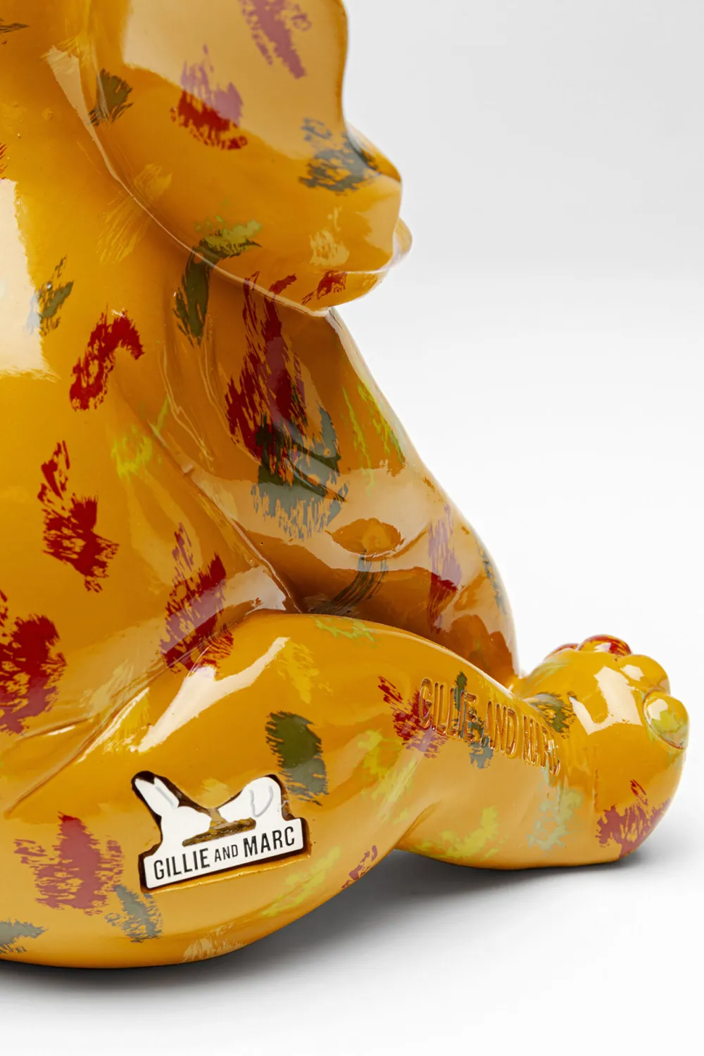 KARE Design Koriste-Esineet*Elephant Dots Elefantti Koriste-esine Keltainen 18cm