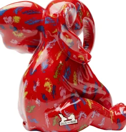 KARE Design Koriste-Esineet*Elephant Dots Elefantti Koriste-esine Punainen 18cm