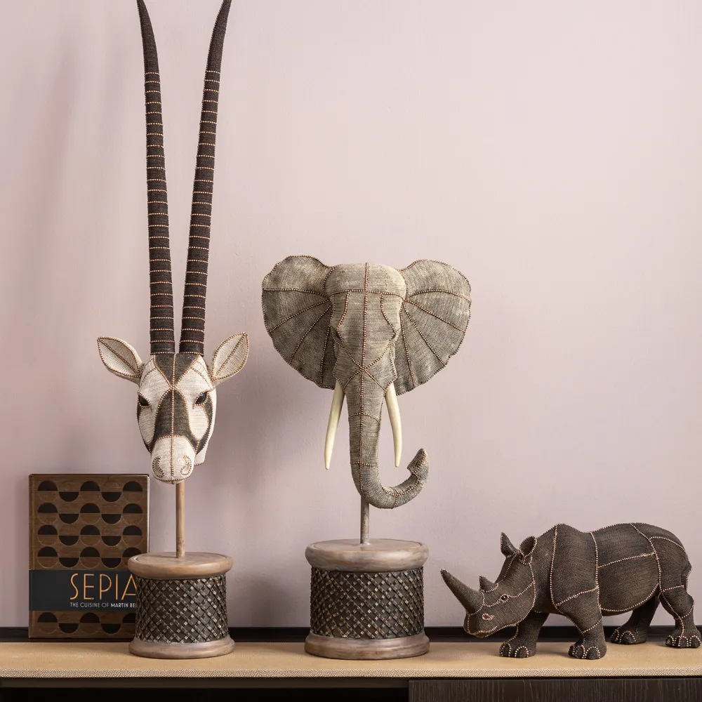 KARE Design Koriste-Esineet*Elephant Head Pearls Elefantti Koriste-esine 76cm