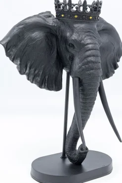 KARE Design Koriste-Esineet*Elephant Royal Elefantti Koriste-esine Musta 57cm