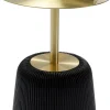 KARE Design Sohvapöydät*Endless Vegas Sivupöytä, Kulta, Musta Ø40cm