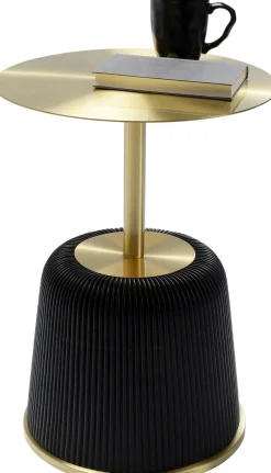KARE Design Sohvapöydät*Endless Vegas Sivupöytä, Kulta, Musta Ø40cm