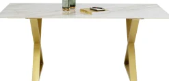 KARE Design Pöydät*Eternity Cross Pöytä, Kulta, Keraaminen Pöytälevy 180x90cm