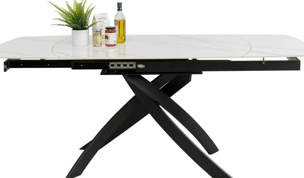 KARE Design Pöydät*Extension Table Twist Onyx 120(30+30)x90cm