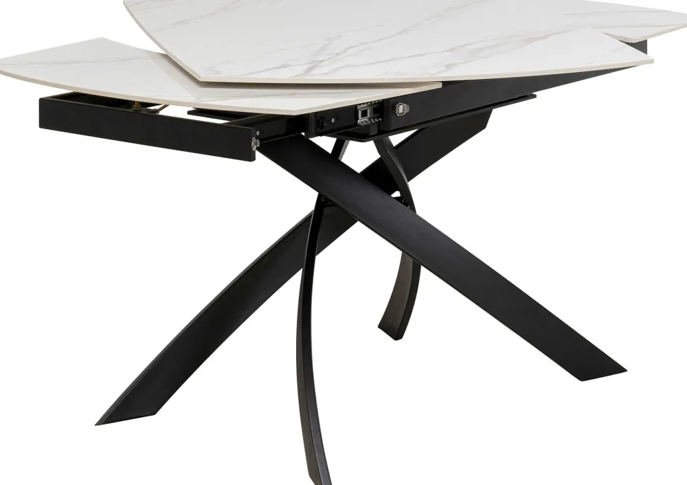 KARE Design Pöydät*Extension Table Twist Onyx 120(30+30)x90cm