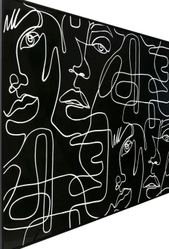 KARE Design Taulut*Faccia Arte Drawing Kasot Kehystetty Taulu Musta 150x100cm