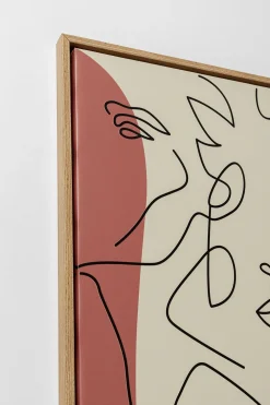 KARE Design Taulut*Faccia Arte Tri Colore Kasvot Kehystetty Taulu 90x120cm