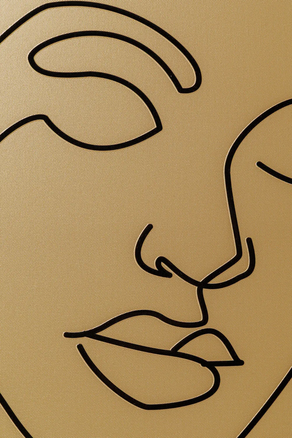 KARE Design Taulut*Faccia Arte Tri Colore Kasvot Kehystetty Taulu 90x120cm