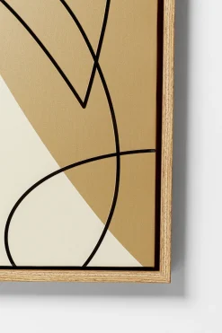 KARE Design Taulut*Faccia Arte Tri Colore Kasvot Kehystetty Taulu 90x120cm