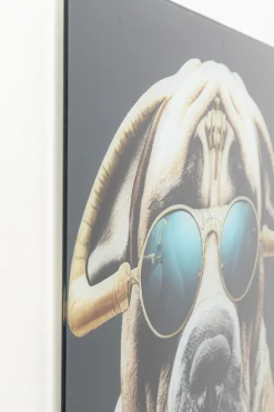 KARE Design Taulut|Olohuone*Fashion Dog Koira Lasitaulu 60x80cm