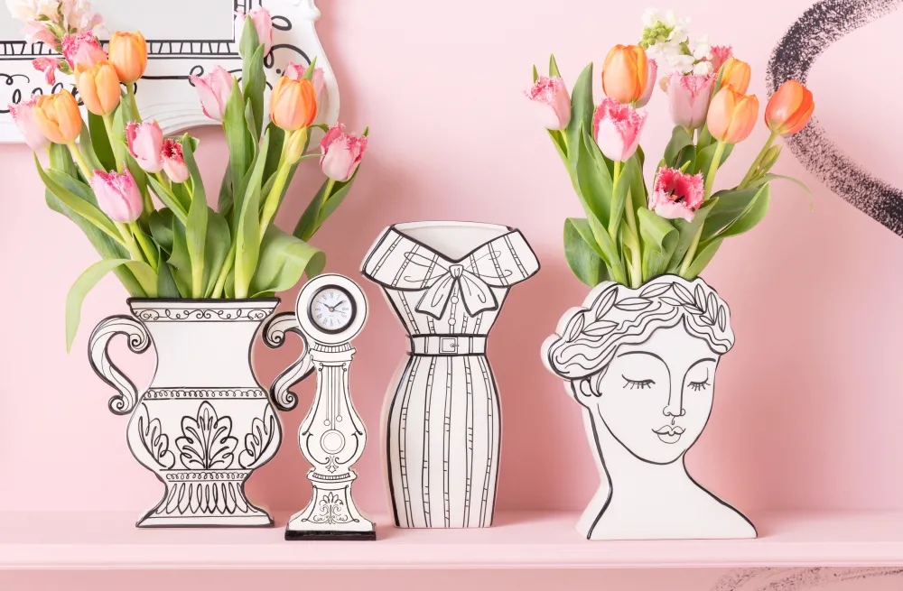 KARE Design Kellot*Favola Pöytäkello Valkoinen 9x26cm