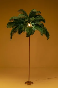 KARE Design Lattiavalaisimet*Feather Palm Lattiavalaisin Vihreä 165cm