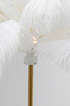 KARE Design Lattiavalaisimet*Feather Palm Lattiavalaisin Valkoinen 165cm