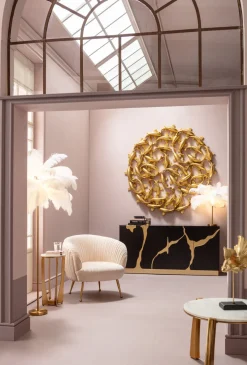 KARE Design Pöytävalaisimet*Feather Palm Pöytävalaisin Valkoinen 60cm