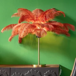 KARE Design Pöytävalaisimet*Feather Palm Pöytävalaisin, Ruosteenpunainen 60cm