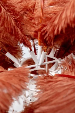 KARE Design Pöytävalaisimet*Feather Palm Pöytävalaisin, Ruosteenpunainen 60cm