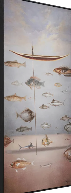 KARE Design Taulut*Fisherman Boat Kalastaja Kehystetty Taulu 60x120cm
