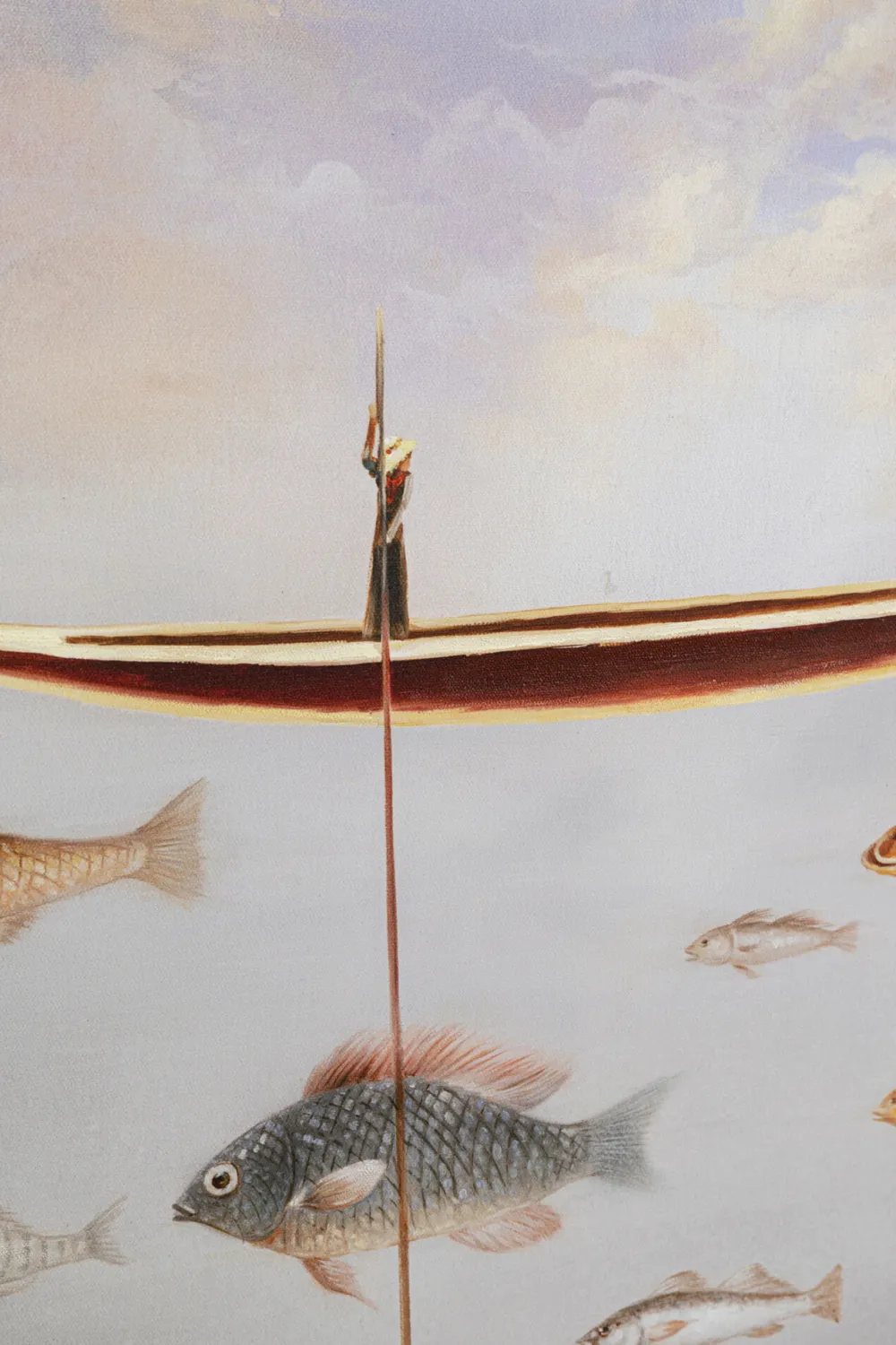 KARE Design Taulut*Fisherman Boat Kalastaja Kehystetty Taulu 60x120cm