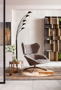 KARE Design Lattiavalaisimet*Five Fingers Lattiavalaisin, Matta Musta