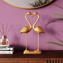 KARE Design Koriste-Esineet*Flamingo Love Gold Koriste-esine 39cm