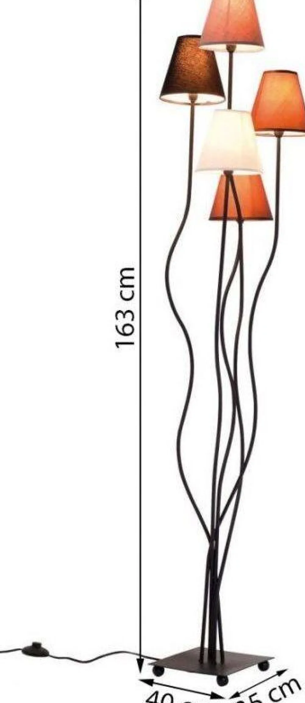 KARE Design Lattiavalaisimet*Flexible Mocca Cinque Lattiavalaisin