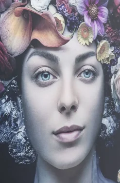 KARE Design Taulut*Flower Art Lady Lasitaulu 80x80cm