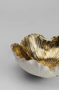 KARE Design Kulhot*Flower Bloom Deco Kulho, Kerma/kulta Ø25cm