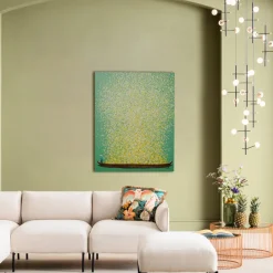 KARE Design Taulut*Flower Boat Canvas Taulu - Vihreä, Keltainen 80x100cm