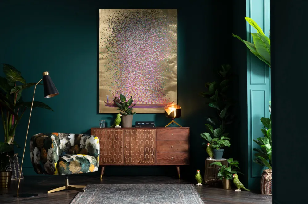 KARE Design Olohuone*Flower Boat Taulu Kulta/pinkki 120x160cm