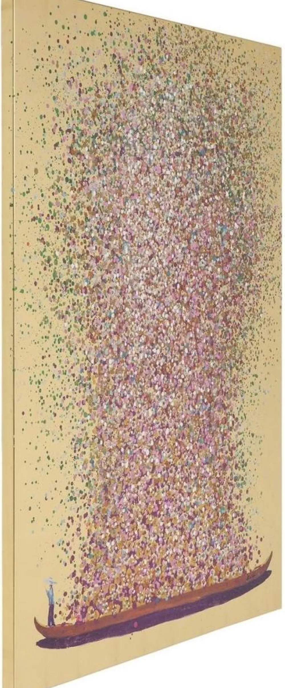 KARE Design Taulut|Olohuone*Flower Boat Taulu Kulta/pinkki 80x100cm