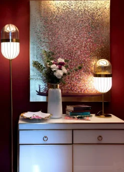 KARE Design Taulut|Olohuone*Flower Boat Taulu Kulta/pinkki 80x100cm