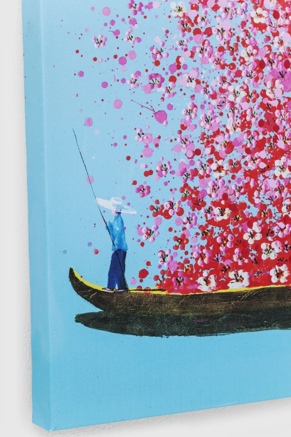KARE Design Taulut|Olohuone*Flower Boat Taulu, Sininen-pinkki 80x100cm