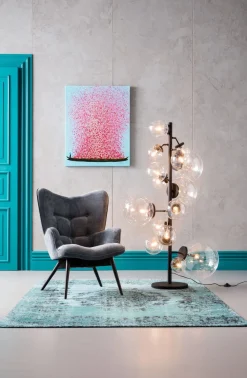 KARE Design Taulut|Olohuone*Flower Boat Taulu, Sininen-pinkki 80x100cm